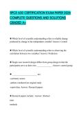 SPCE 630 CERTIFICATION EXAM PAPER 2026 COMPLETE QUESTIONS AND SOLUTIONS GRADED A&plus;