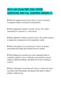 SPCE 630 EXAM PREP 2026 TESTED QUESTIONS AND FULL ANSWERS GRADED A&plus;