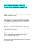 STATE FARM ASSESSMENT EXAM 2026 QUESTIONS WITH ANSWERS GRADED A&plus;