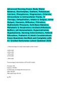 Advanced Nursing Exam&colon; Body Water Balance&comma; Electrolytes&comma; Sodium&comma; Potassium&comma; Calcium&comma; Phosphorus&comma; Magnesium&comma; Chloride&comma; Intracellular & Extracellular Fluids&comma; IV Therapy&comma; Dehydration&comma; Intake & Output&comma; Urine Output&comma; Osmosis&comma; Diffusion&comma; Filtration&comma; Hydrostatic