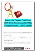 Managerial Finance FIN 401 &ndash; Liquidity Ratios&comma; Break-Even Analysis & Capital Budgeting &lpar;40 Final Exam Questions&rpar; 2026 Exam Questions with 100&percnt; Correct Answers