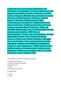 Comprehensive Nursing Documentation and Informatics Examination&colon; Accurate Patient Records&comma; Legal Accountability&comma; Quality Assurance and Peer Review&comma; Diagnosis-Related Groups Reimbursement&comma; Electronic Health Records&comma; Electronic Medical Records&comma; Personal Hea