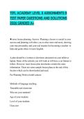 TEFL ACADEMY LEVEL 5 ASSIGNMENTS B TEST PAPER QUESTIONS AND SOLUTIONS 2026 GRADED A&plus;