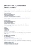 Peds ATI Exam 3 Questions with Correct Answers