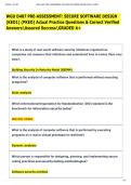  WGU D487 PRE-ASSESSMENT&colon; SECURE SOFTWARE DESIGN   &lpar;KEO1&rpar; &lpar;PKEO&rpar; Actual Practice Questions & Correct Verified  AnswersAssured SuccessGRADED A&plus; 
