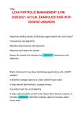 LEAN PORTFOLIO MANAGEMENT &lpar;LPM&rpar;  20262027 &vert; ACTUAL EXAM QUESTIONS WITH  VERIFIED ANSWERS 