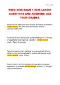 RSED 3000 EXAM 1 2026 LATEST  QUESTIONS AND ANSWERS&vert; ACE  YOUR GRADES&period;