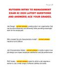 RUTGERS INTRO TO MANAGEMENT  EXAM &num;2 2026 LATEST QUESTIONS  AND ANSWERS&vert; ACE YOUR GRADES&period;
