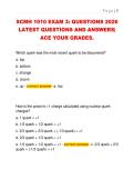 SCMH 1010 EXAM 3&colon; QUESTIONS 2026  LATEST QUESTIONS AND ANSWERS&vert;  ACE YOUR GRADES&period;