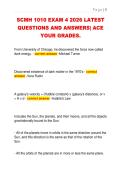 SCMH 1010 EXAM 4 2026 LATEST  QUESTIONS AND ANSWERS&vert; ACE  YOUR GRADES&period;