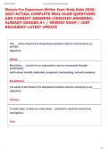  Phoenix Fire Department Written Exam Study Guide 2026 2027 ACTUAL COMPLETE REAL EXAM QUESTIONS  AND CORRECT ANSWERS &lpar;VERIFIED ANSWERS&rpar;  ALREADY GRADED A&plus; &sol; NEWEST EXAM &sol; JUST  RELEASED&excl;&excl; LATEST UPDATE    