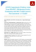 ATI RN Comprehensive Predictor Actual Exam 2026&sol;2027 &vert; 180-Question Practice Examination with 100&percnt; Verified Answers &vert; Pass Guaranteed - A&plus; Graded
