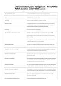 C724 &lpar;Information Systems Management&rpar; &ndash; WGU UPDATED  ACTUAL Questions and CORRECT Answers