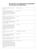 D101&comma; WGU D101 Cost and Managerial Accounting UPDATED  ACTUAL Questions and CORRECT Answers 