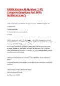 AAMS Module All Quizzes &lpar;1-10&rpar; Complete Questions And 100&percnt; Verified Answers