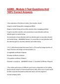 AAMS - Module 3 Test Questions And 100&percnt; Correct Answers