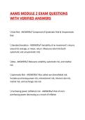 AAMS MODULE 2 EXAM QUESTIONS WITH VERIFIED ANSWERS