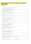 Intro to Business Exam 1 GEB&colon; 1011 UPDATED ACTUAL  Questions and  CORRECT Answers 