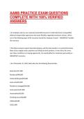 AAMS PRACTICE EXAM QUESTIONS COMPLETE WITH 100&percnt; VERIFIED ANSWERS