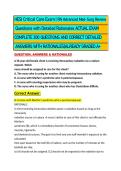 HESI Critical Care Exam &vert; RN Advanced Med-Surg Review Questions with Detailed Rationales ACTUAL EXAM  COMPLETE 300 QUESTIONS AND CORRECT DETAILED ANSWERS WITH RATIONALES&vert;ALREADY GRADED A&plus;