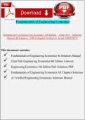 Fundamentals of Engineering Economics 4th Edition Solutions Manual &ndash; Chan Park &vert; All Chapters &vert; 100&percnt; Original Verified A&plus; &lpar;2026&sol;2027&rpar;