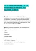 TEXAS NURSING JURISPRUDENCE ACTUAL EXAM PAPER 2026 QUESTIONS WITH SOLUTIONS GRADED A&plus;