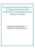 Test Bank Principles of Geotechnical Engineering 10th Edition Das Complete Chapters Solutions