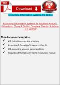 Accounting Information Systems 2e Solutions Manual &ndash; Richardson&comma; Chang & Smith &vert; Complete Chapter Solutions &vert; A&plus; Verified &lpar;2026&sol;2027&rpar;