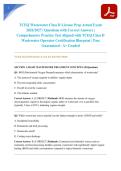 TCEQ Wastewater Class D License Prep Actual Exam 2026&sol;2027 &vert; Questions with Correct Answers &vert; Comprehensive Practice Test Aligned with TCEQ Class D Wastewater Operator Certification Blueprint &vert; Pass Guaranteed - A&plus; Graded