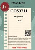 COS3711 Assignment 1 &vert;COMPLETE ANSWERS&vert; 2026