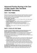 Test Bank&colon; Advanced Practice Nursing in the Care of Older Adults &lpar;Kennedy-Malone&rpar; &vert; 2026&sol;2027 Standards