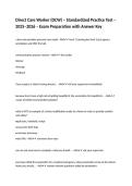 Direct Care Worker &lpar;DCW&rpar; &ndash; Standardized Practice Test &ndash; 2025&ndash;2026 &ndash; Exam Preparation with Answer Key