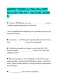 WASHINGTON MAST ACTUAL EXAM PAPER 2026 QUESTIONS WITH SOLUTIONS GRADED A&plus;