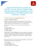NURS 5433 FNP II Final Exam Actual Exam 2026&sol;2027 &vert; University of Texas at Arlington &vert; Family Nurse Practitioner II Clinical Management Across the Lifespan &vert; Questions with Complete Solutions &vert; Pass Guaranteed - A&plus; Graded