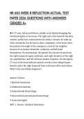 NR 603 WEEK 8 REFLECTION ACTUAL TEST PAPER 2026 QUESTIONS WITH ANSWERS GRADED A&plus;