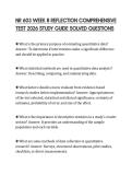 NR 603 WEEK 8 REFLECTION COMPREHENSIVE TEST 2026 STUDY GUIDE SOLVED QUESTIONS