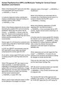 Human Papillomavirus &lpar;HPV&rpar; and Molecular Testing for Cervical Cancer Questions and Answers