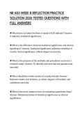NR 603 WEEK 8 REFLECTION PRACTICE SOLUTION 2026 TESTED QUESTIONS WITH FULL ANSWERS