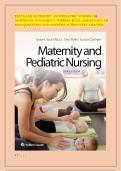 TEST BANK FOR Maternity and Pediatric Nursing Fifth&comma; North American Edition by Susan Ricci&comma; Terry Kyle&comma; Susan Carman ISBN&colon;978-1975220419 COMPLETE GUIDE ALL CHAPTERS COVERED 100&percnt; VERIFIED A&plus; GRADE ASSURED&excl;&excl;&excl;&excl;NEW LATEST UPDATE&sol; latest update