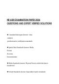 NR 658 EXAMINATION PAPER 2026 QUESTIONS AND EXPERT VERIFIED SOLUTIONS