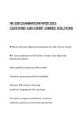NR 658 EXAMINATION PAPER 2026 QUESTIONS AND EXPERT VERIFIED SOLUTIONS