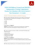 NURS 1160 Midterm 2 Actual Exam 2026&sol;2027 &vert; Fundamentals of Nursing Comprehensive Practice Test &vert; Questions with Correct Answers &vert; Pass Guaranteed - A&plus; Graded