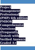 Project Management Professional &lpar;PMP&rpar; - Exam Preparation Comprehensive Questions &lpar;Frequently Tested&rpar; with Verified Answers Graded A  Package Deal