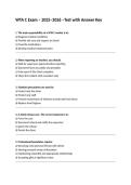 WTA C Exam &ndash; 2025&ndash;2026 &ndash;Test with Answer Key