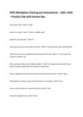WTA &lpar;Workplace Training and Assessment&rpar; &ndash; 2025&ndash;2026 &ndash; Practice Test with Answer Key