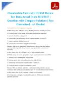 Chamberlain University HURST Review Test Bank Actual Exam 2026&sol;2027 &vert; Questions with Complete Solutions &vert; Pass Guaranteed - A&plus; Graded