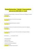 Portage Biochemistry Module 1 Exam&comma; 2025&sol;2026 &ndash; Questions and Verified Answers&comma; A&plus; GradeBiochemistry Module 1 &ndash; Foundations of Biochemistry 