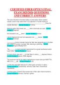Certified&lowbar;Fiber&lowbar;Optics&lowbar;Final&lowbar;Exam&lowbar;2025&lowbar;Questions&lowbar;And&lowbar;Correct&lowbar;Answers