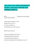 WGU C841 LEGAL ISSUES IN INFORMATION SECURITY EXAM 2026 QUESTIONS WITH ANSWERS GRADED A&plus;