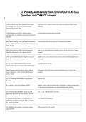CA Property and Casualty Exam Final UPDATED ACTUAL  Questions and CORRECT Answers